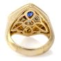 Vintage Buccellati Diamond Sapphire 18K Statement Ring - Dover Jewelry