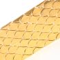 Vintage Retro 18K Yellow Gold Wide Fish Scales Link Bracelet |DoverJewelry|