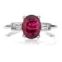 Natural GIA Ruby Diamond Platinum Engagement RIng