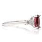 Natural GIA Ruby Diamond Platinum Engagement RIng