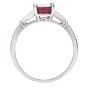 Natural GIA Ruby Diamond Platinum Engagement RIng