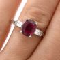 Natural GIA Ruby Diamond Platinum Engagement RIng