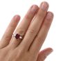 Natural GIA Ruby Diamond Platinum Engagement RIng