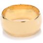 Vintage Coral Cameo Diamond 14K Wide Bangle Bracelet