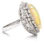 Vintage 18.81 Carat Opal Diamond 14K Cocktail Ring