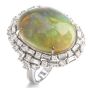 Vintage 18.81 Carat Opal Diamond 14K Cocktail Ring