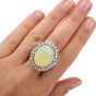 Vintage 18.81 Carat Opal Diamond 14K Cocktail Ring