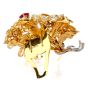 Vintage Diamond Sapphire 18K Gold Flower Bouquet Clip Brooch-pin