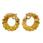 Vintage Van Cleef & Arpels 18K Yellow Gold Clip-On Hoop Earrings