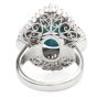 GIA Natural Turquoise Diamond Platinum Large Ballerina Cocktail Ring