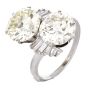 Vintage 9.35 carats Diamonds Toi Et Moi Platinum Bypass Ring|DoverJewelry|