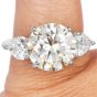 7.21cts Diamond Platinum Three Stone Engagement Ring