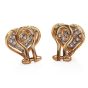 Buccellati Vintage Diamond 18K Gold Heart Clip on Earrings 