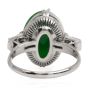 GIA 4.82 Carats Green Jade Diamond Platinum Cocktail Ring