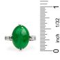 GIA 4.82 Carats Green Jade Diamond Platinum Cocktail Ring