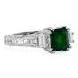 Tacori Diamond Certified Zambian Emerald Platinum Engagement Ring 