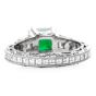 Tacori Diamond Certified Zambian Emerald Platinum Engagement Ring 