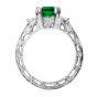 Tacori Diamond Certified Zambian Emerald Platinum Engagement Ring 