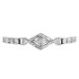 Antique Art Deco Diamond Platinum Geometric Line Link Bracelet 
