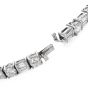 Antique Art Deco Diamond Platinum Geometric Line Link Bracelet 