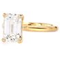 Solitaire 2.83ct Emerald Cut Diamond Engagement Ring-Dover Jewelry
