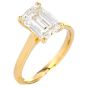 Solitaire 2.83ct Emerald Cut Diamond Engagement Ring-Dover Jewelry