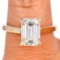 Solitaire 2.83ct Emerald Cut Diamond Engagement Ring-Dover Jewelry