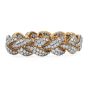 Vintage Diamond 18K Gold Cluster Braided Link Bracelet-Dover Jewelry