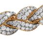 Vintage Diamond 18K Gold Cluster Braided Link Bracelet-Dover Jewelry
