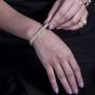 GIA Certified Natural Vivid and Fancy Yellow and White Diamond Bracelet