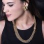 Vintage Marchisio Heavy Twisted Rope Multi Strand 18K Gold 22 Inches Necklace