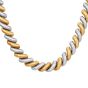 Mario Buccellati Torsadé 18K Two Tone Gold Satin Link Necklace 