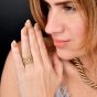 Buccellati Étoilée Eternelle Diamond 18K Gold Wide Eternity Ring |Dover Jewelry|