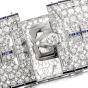 Baroness Diamond Sapphire Art Deco Platinum Bracelet