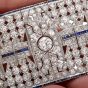 Baroness Diamond Sapphire Art Deco Platinum Bracelet