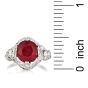 Vintage GIA 4.06 ct Burma Ruby Diamond Platinum Cocktail Ring Dover jewelry