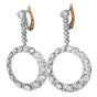 Vintage Old European Diamond Platinum Circle Drop Earrings