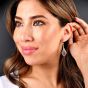 Estate Pink Sapphire Heart Diamond Drop Earrings