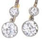 Vintage 2.06cttw Diamond Platinum Dangle Earrings |dover jewelry|