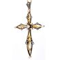 Vintage Diamond Pearl 18K Gold Cross Pendant|Dover Jewelry|