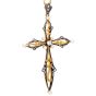 Vintage Diamond Pearl 18K Gold Cross Pendant|Dover Jewelry|