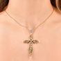 Vintage Diamond Pearl 18K Gold Cross Pendant|Dover Jewelry|
