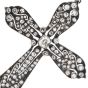 Vintage 4.00cts Diamond Cross Pendant 14K Gold & Silver|Dover Jewelry|