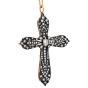 Vintage 4.00cts Diamond Cross Pendant 14K Gold & Silver|Dover Jewelry|
