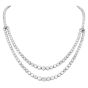 23 Carat Natural Diamond Two Strand Riviera Tennis Platinum Necklace