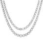 23 Carat Natural Diamond Two Strand Riviera Tennis Platinum Necklace