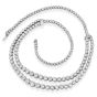 23 Carat Natural Diamond Two Strand Riviera Tennis Platinum Necklace