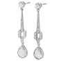 Vintage Rose Cut Diamond Platinum Drop Earrings|Dover Jewelry|