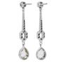 Vintage Rose Cut Diamond Platinum Drop Earrings|Dover Jewelry|