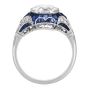 Estate Diamond 5.06cts Sapphire Paltinum Engagement Ring|Dover Jewelry|